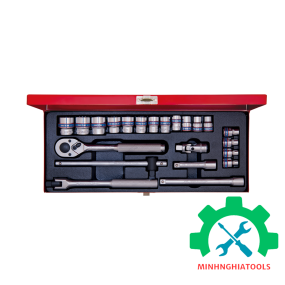 Bộ tuýp 3/8"  22 chi tiết 6 cạnh (6-22mm) Kingtony 3523MR