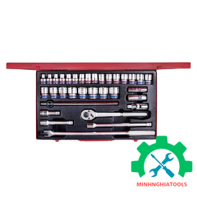 Bộ tuýp 1/2" loại 6 cạnh 33 chi tiết  8-32mm  Kingtony 4534MR