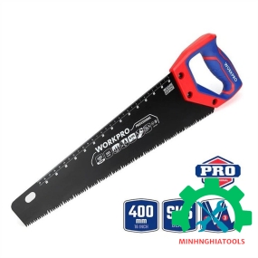 Cưa tay, lưỡi cưa bằng thép SK5, kích thước 400mm (16 inches) Workpro - WP215013 