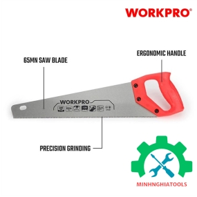 Cưa tay, lưỡi cưa bằng thép, kích thước 500mm (20 inches) Workpro - WP215003 