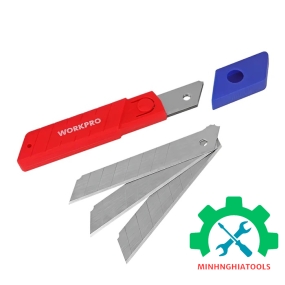 Lưỡi dao rọc giấy bằng thép SK2, chiều rộng 18mm (1set = 10 cái) Workpro - WP212004 