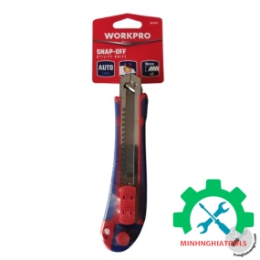 Dao rọc giấy tự động khóa lưỡi, chiều rộng lưỡi dao 18mm Workpro - WP21201