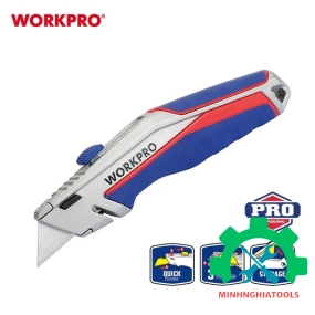 Dao tiện ích có lưỡi cắt, lưỡi dao thu vào được và có thể thay đổi nhanh chóng Workpro - WP213014