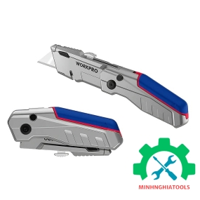 Dao gấp tiện ích có lưỡi cắt gấp gọn, bằng nhôm Workpro - WP211011 