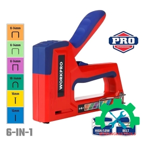 Kìm bấm ghim gỗ 6 in 1 sử dụng cho ghim bấm chữ U Workpro - WP223002 