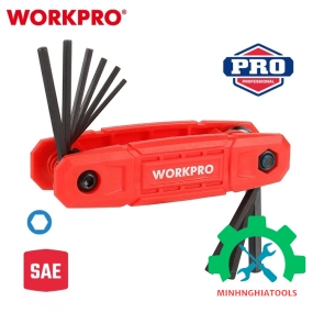 Bộ lục giác gấp gọn hệ inch (1 SET = 9 PCS) Workpro - WP222032 