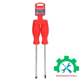 Bộ Tua vít 2 cái gồm (1 cái đầu hoa khế, 1 cái đầu dẹt) , thép hợp kim CR-V Workpro - WP200500 