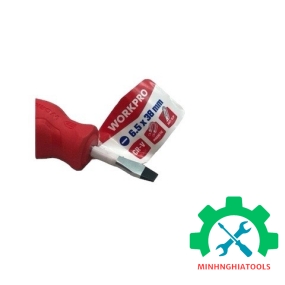 Tua vít đầu dẹt, kích thước 6.5x38mm, thép hợp kim CR-V Workpro - WP221006 