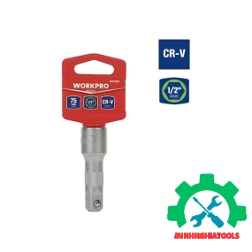 Nối tuýp dài có đầu vuông 1/2 inch dài 3 inch 75mm Workpro - WP275028 