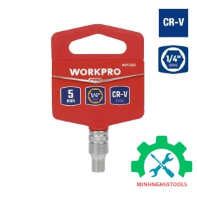 Đầu tube có đầu vuông 1/4 inch và đầu lục giác 6 cạnh size 5mm Workpro - WP274002