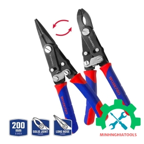 Bộ kìm 2 in 1 ( 1 SET = 2 cái ) 1 kìm khướp trượt và 1 kìm mũi dài ) , kích thước 200mm WP231077