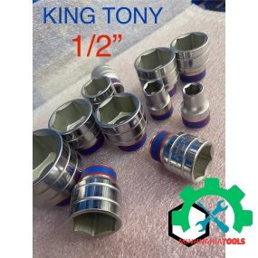 Đầu tuýp 1/2"  Kingtony  trắng ngắn 6 cạnh 4335M Size lẻ từ 8-41mm
