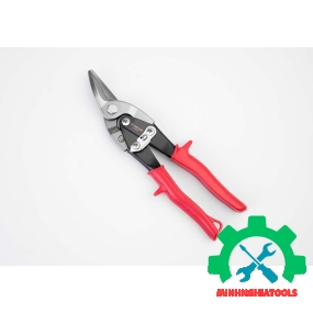 Kéo cắt tôn mũi cong trái Kingtony 74010 cán đỏ dài 248mm 