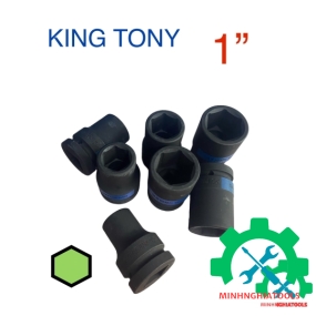 Tuýp 1" Kingtony 8835M  6 cạnh  đen dài 80mm kích thước lẻ 24-41mm 