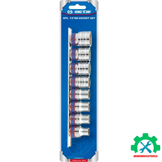 Bộ tuýp 1/2 inch 8 chi tiết 12 cạnh 10-22mm Kingtony 4010MR 