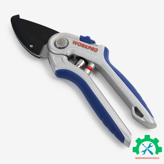 Kéo cắt tỉa cành, tay cầm hợp kim, lưỡi dao SK5 WORKPRO WP332012