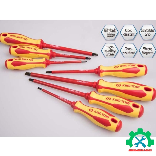 Bộ tua vít cách điện 1000v 7 chi tiết Kingtony 30617MR 