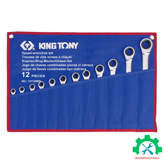 Bộ khóa vòng miệng tự động 12 chi tiết Kingtony 12112MRN từ 8-24mm