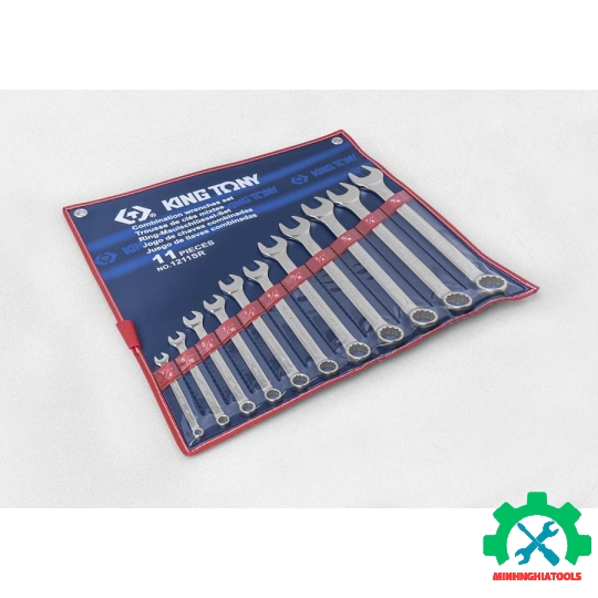 Bộ cờ lê vòng miệng hệ inch 11 chi tiết Kingtony 1211SR