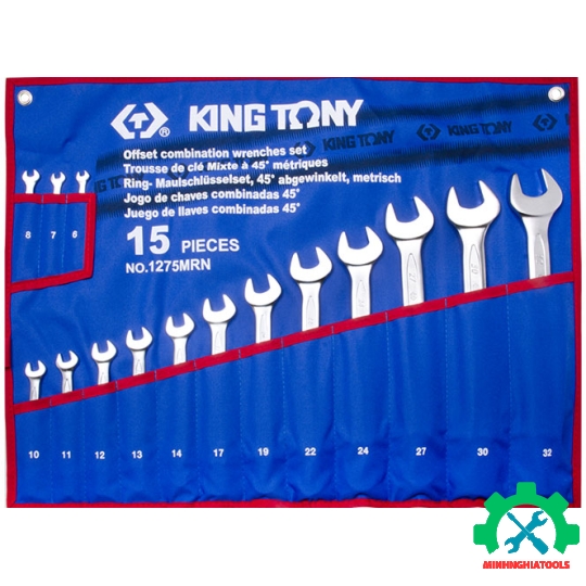 Bộ cờ lê vòng miệng 15 chi tiết 6-32mm Kingtony 1275MRN 