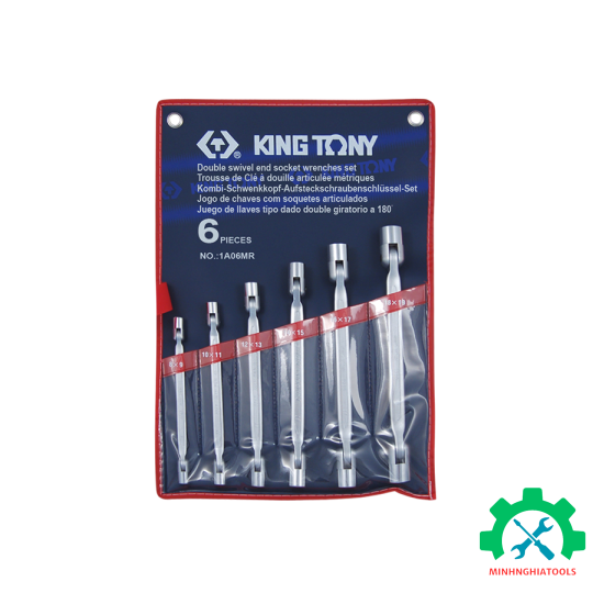 Bộ cờ lê 2 đầu lắc léo 6 cây Kingtony 1A06MR 