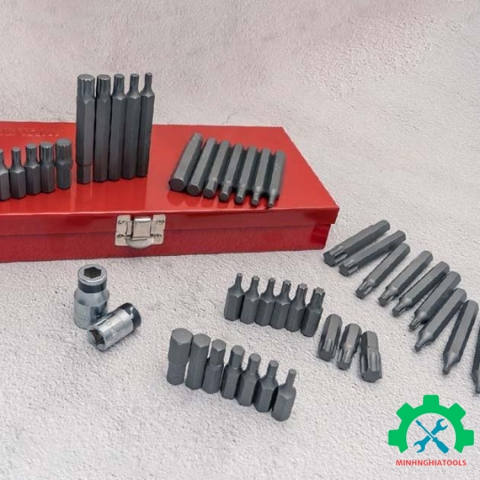 Bộ mũi vít lục giác Kingtony 44 món 1044CQ ( 42 mũi và 2 đầu nối 1/2 , 3/8) 