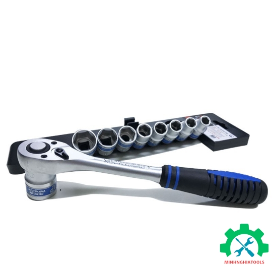 Bộ tuýp 10 món 1/2" kèm cần tự động cán bọc nhựa TOP TBS-12251