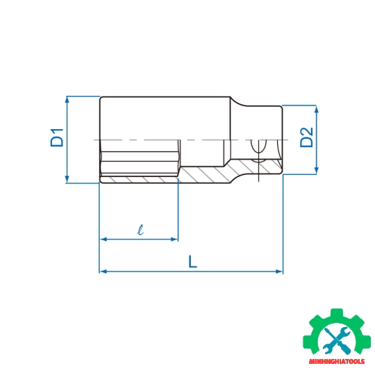 Bộ tube 3/8" loại 6 cạnh 8 chi tiết Kingtony 3508MR 