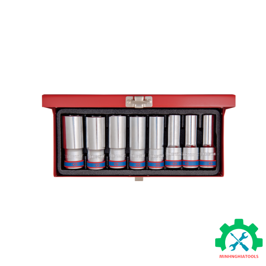 Bộ tube 1/2" loại 12 cạnh, 8 chi tiết từ 12-23mm Kingtony 4208MR