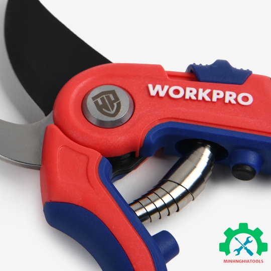 Kéo cắt tỉa cành, tay cầm nhựa, lưỡi dao SK5, 8 inches Workpro  WP332009