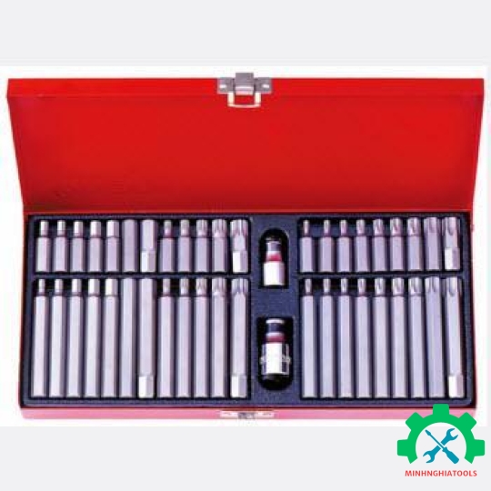 Bộ mũi vít lục giác Kingtony 44 món 1044CQ ( 42 mũi và 2 đầu nối 1/2 , 3/8) 