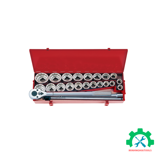 Bộ tuýp 3/4 inch 24 chi tiết hệ inch & hệ mét Kingtony 6224CR 