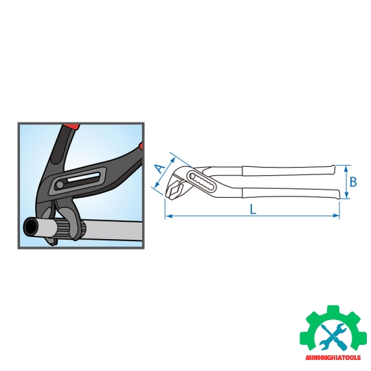 Kìm mỏ quạ 10", cách điện 1000V Kingtony 6516-10A 