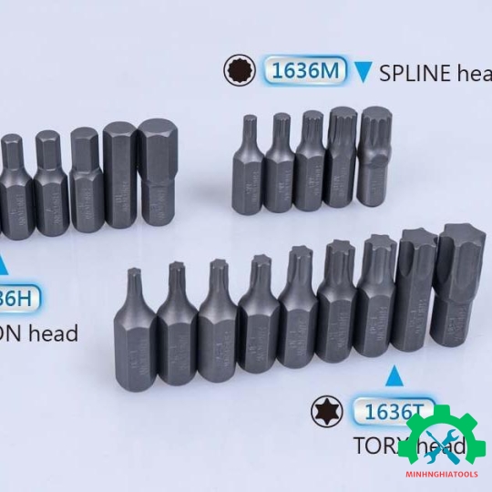 Bộ mũi vít lục giác Kingtony 44 món 1044CQ ( 42 mũi và 2 đầu nối 1/2 , 3/8) 