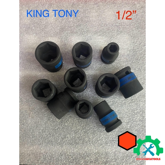 Đầu Tuýp 1/2" đen ngắn  (loại 6 cạnh) Kingtony 4535M