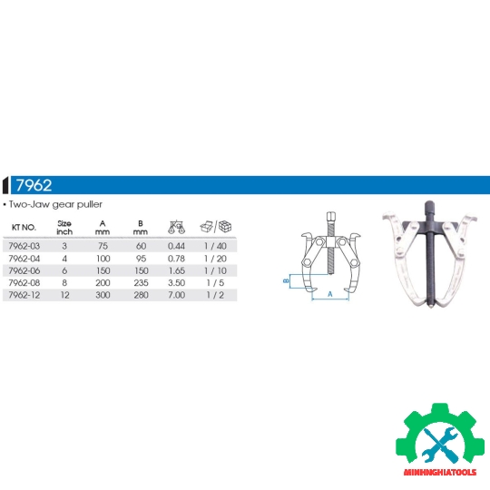 Cảo hai chấu 12 inch Kingtony 7962-12 300mm 