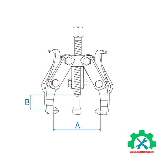 Cảo ba chấu 4 inch Kingtony 7963-04 độ mở 110mm