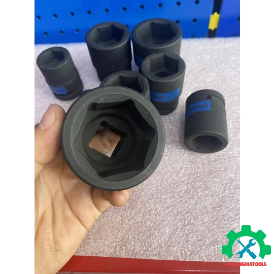 Đầu Tube đen ngắn 3/4 inch Kingtony 6535 thép CR-MO các size lẻ từ 17-65mm 