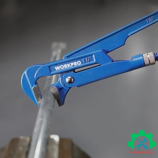 Cờ lê ống hàm thẳng 90 độ, điều chỉnh được, hàm mở 38mm (1-1/ inch) Workpro  WP302013