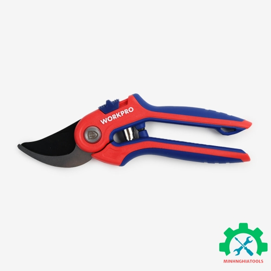 Kéo cắt tỉa cành, tay cầm nhựa, lưỡi dao SK5, 8 inches Workpro  WP332009