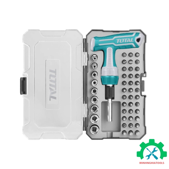 TACSD30476 BỘ 47 TUA VÍT VẶN TAY CẦM T TỰ ĐỘNG TOTAL