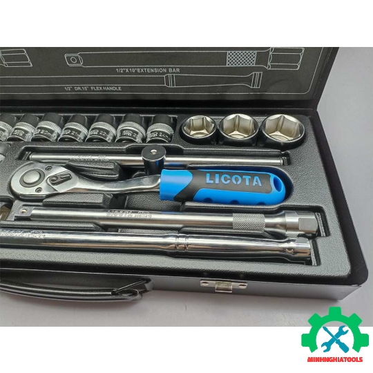 Bộ tuýp 1/2" 24 chi tiết LICOTA ALT-5002F loại 6 cạnh