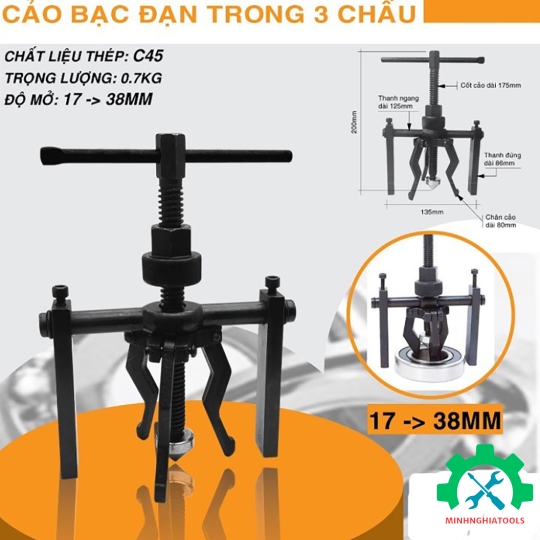 Cảo bạc đạn trong 3 chấu Century -LU-CBD3TC 