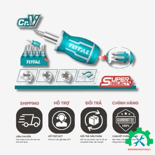 BỘ TUA VÍT 8 TRONG 1 TOTAL TACSDS0706