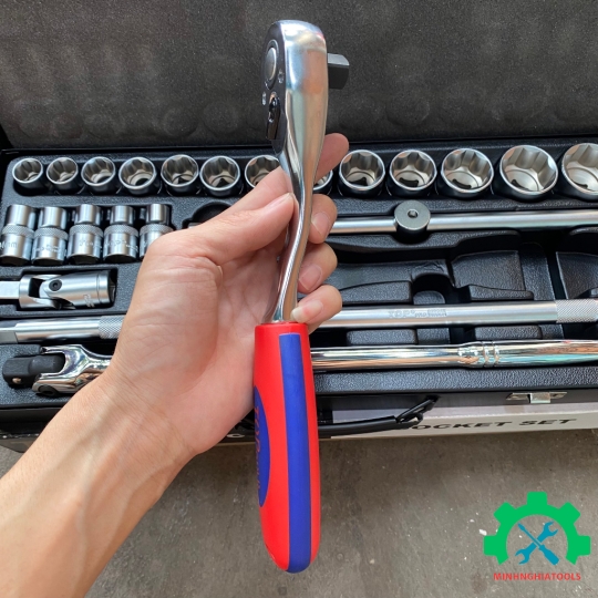 Bộ tuýp 1/2" loại 6 cạnh 24 chi tiết hệ mét TOP VNK-1224R