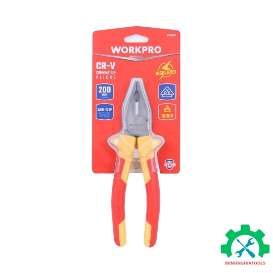 Kìm cách điện, kích thước 200mm (8 inches) Workpro - WP342017