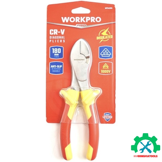 Kìm cắt cạnh, kích thước 180mm (7 inches) Workpro - WP342015 