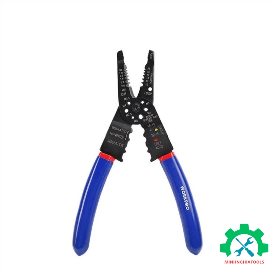 Kìm tuốt dây đa năng mũi dài, kích thước 200mm Workpro - WP291003 
