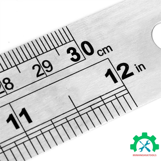 Thước đo thẳng thép không gỉ, kích thước 300mm (12 inches) Workpro - WP265001 