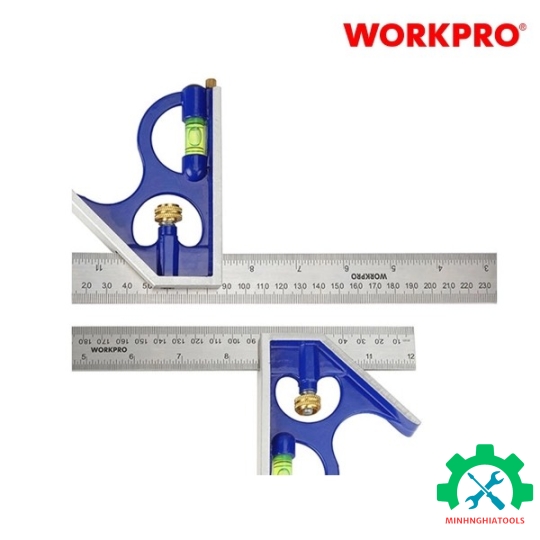 Thước ke góc có thủy Workpro WP264002 12" (300mm) 